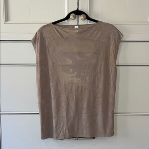 Varley brown sheer top size M
